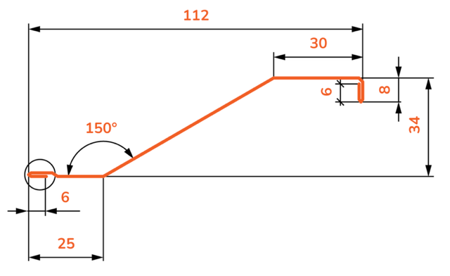Технически чертеж на ламел Алфа